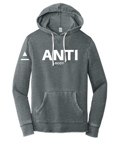 ANTI-BODY BURNOUT HOODIE, WASHED BLACK