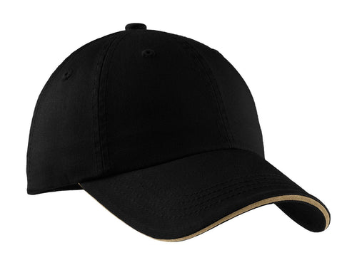 Port Authority Sandwich Bill Cap with Striped Closure