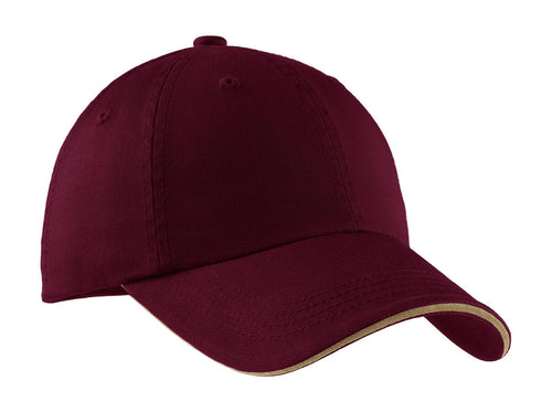 Port Authority Sandwich Bill Cap with Striped Closure