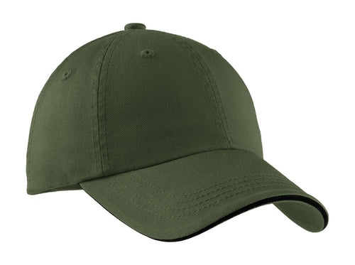 Port Authority Sandwich Bill Cap with Striped Closure