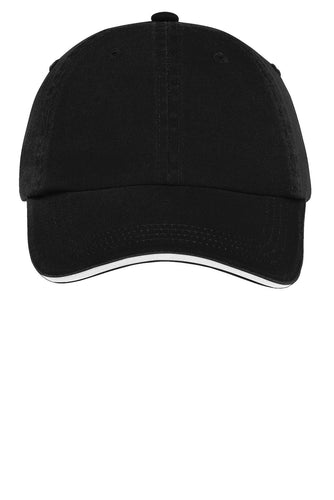 Port Authority Sandwich Bill Cap with Striped Closure