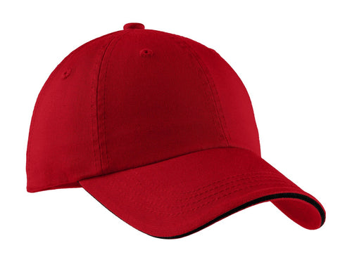 Port Authority Sandwich Bill Cap with Striped Closure