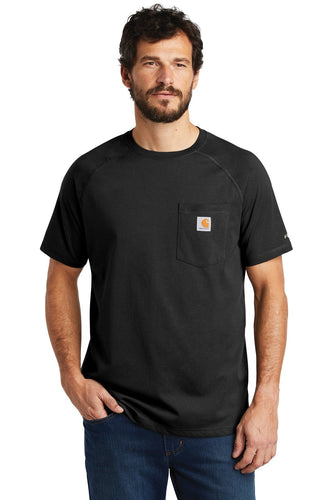 carhartt force cotton delmont short sleeve t-shirt ct100410 black