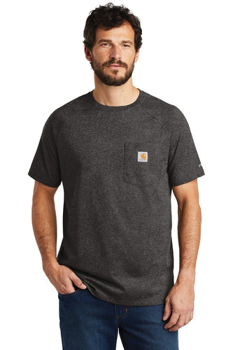 carhartt force cotton delmont short sleeve t-shirt ct100410 carbon heather