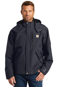 Carhartt Navy CTJ162 embroidered jacket custom