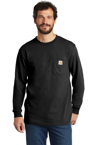 carhartt workwear pocket long sleeve t-shirt ctk126 black
