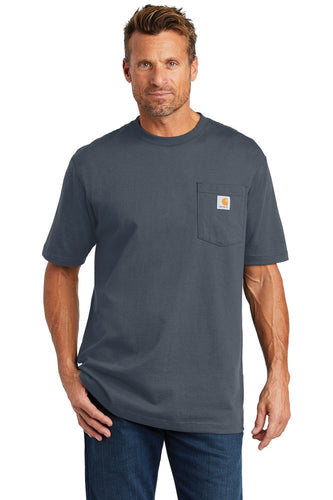 carhartt tall workwear pocket short sleeve t-shirt cttk87 bluestone