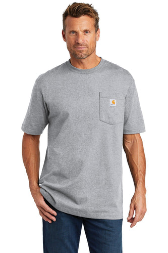 carhartt tall workwear pocket short sleeve t-shirt cttk87 heather grey