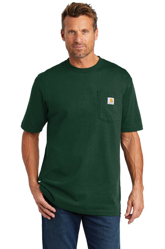 carhartt tall workwear pocket short sleeve t-shirt cttk87 hunter green