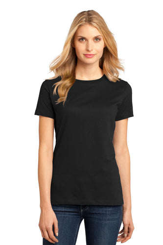 district made ladies perfect weight crew tee jet black