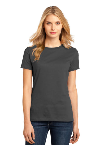 district made ladies perfect weight crew tee charcoal