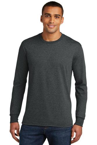 District Made Mens Perfect Tri Long Sleeve Crew Tee
