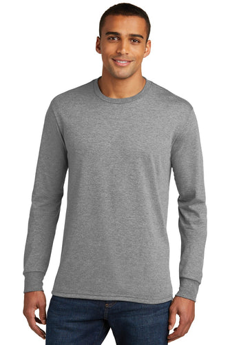 District Made Mens Perfect Tri Long Sleeve Crew Tee