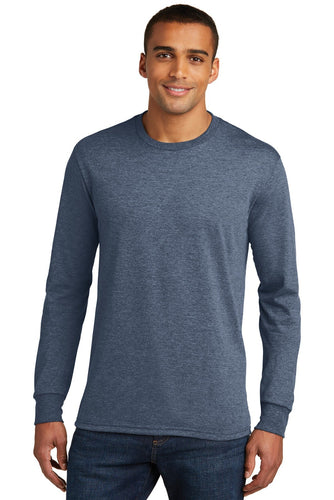 District Made Mens Perfect Tri Long Sleeve Crew Tee