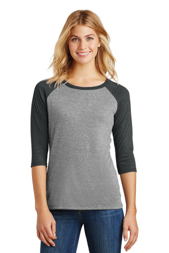 District Made Ladies Perfect Tri 3/4-Sleeve Raglan