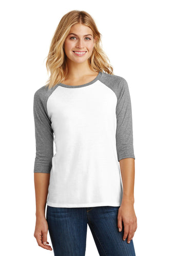 District Made Ladies Perfect Tri 3/4-Sleeve Raglan