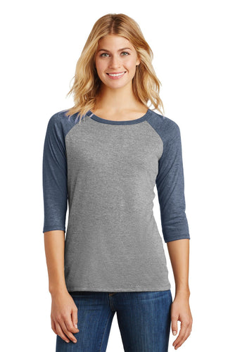 District Made Ladies Perfect Tri 3/4-Sleeve Raglan
