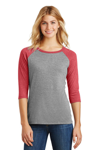 District Made Ladies Perfect Tri 3/4-Sleeve Raglan