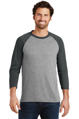 District Made Mens Perfect Tri 3/4-Sleeve Raglan