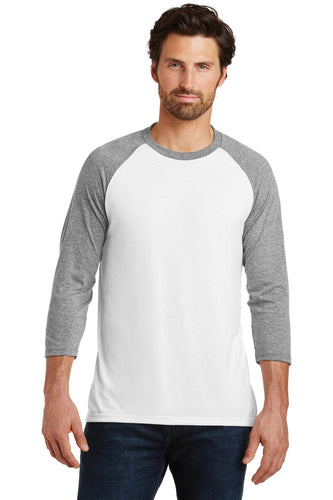 District Made Mens Perfect Tri 3/4-Sleeve Raglan