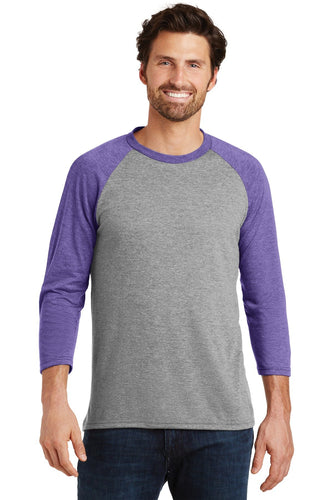 District Made Mens Perfect Tri 3/4-Sleeve Raglan