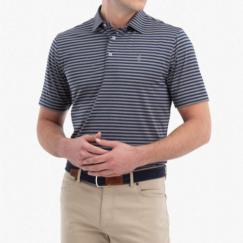 Johnnie O Smith Striped Prep Formance Jersey Polo JMPO2410 Twilight