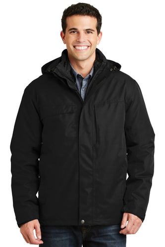port authority black j302 jacket company logo
