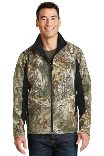port authority realtree xtra/ black j318c company embroidered jackets