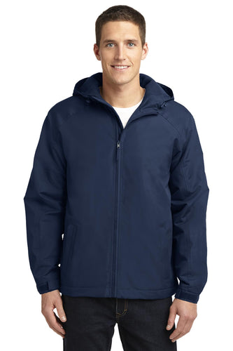 port authority true navy j327 jacket company logo
