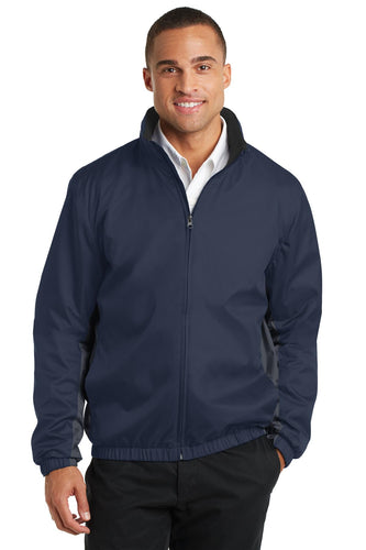 port authority dress blue navy/ battleship grey j330 custom logo jackets