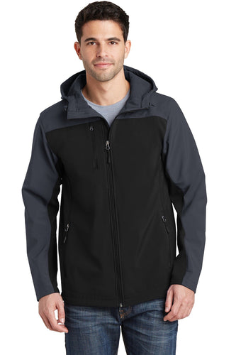 port authority black/ battleship grey j335 jacket company logo