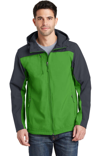 port authority vine green/ battleship grey j335 jacket company logo