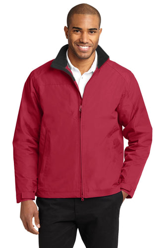 port authority true red/true black j354 business logo jackets