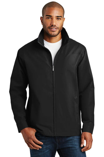 port authority black j701 jacket company logo