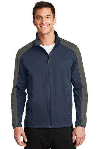 port authority dress blue navy/ grey steel j718 promotional jackets company logo