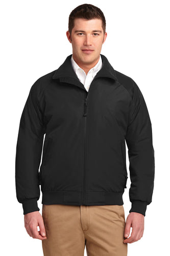 port authority true black/true black j754 business logo jackets