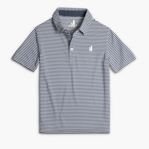 Johnnie O Bunker Striped Prep Formance Jr Polo JBPO2080 Midnight
