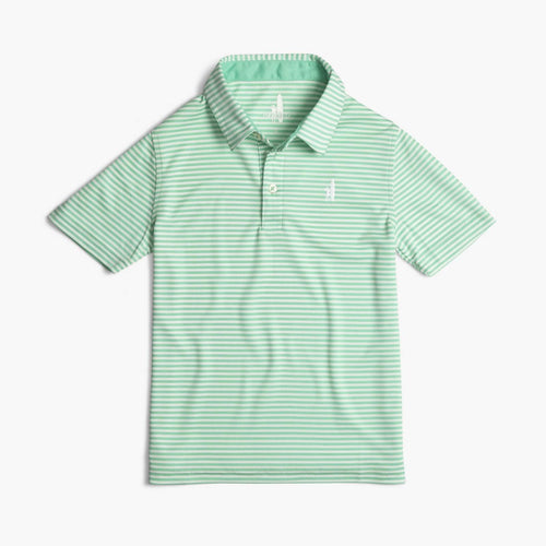 Johnnie O Bunker Striped Prep Formance Jr Polo JBPO2080 Palm
