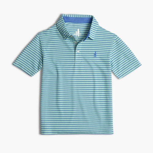 Johnnie O Linus Prep Pormance Dual Stripe Jr Polo JBPO2170 Palm