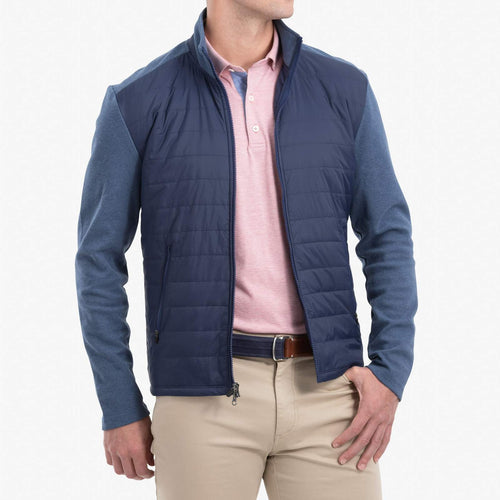 Johnnie O Calvin 2 Way Zip Polar Quilted Jacket JMJK1340 Wake
