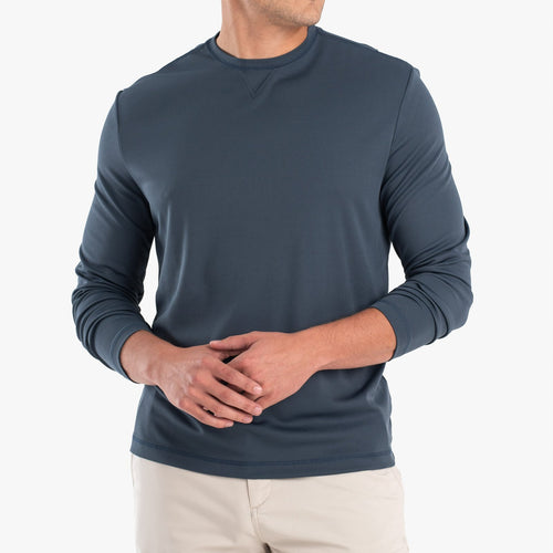 Johnnie O Carrick Prep Formance Long Sleeve T Shirt JMLT1870 Midnight