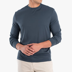 Johnnie O Carrick Prep Formance Long Sleeve T Shirt JMLT1870 Midnight