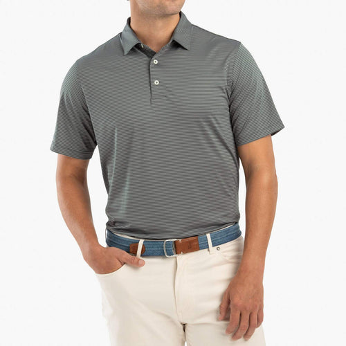 Johnnie O Albatross Striped Prep Formance Jersey Polo JMPO1720 Meteor