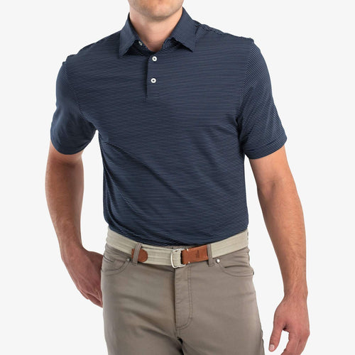 Johnnie O Albatross Striped Prep Formance Jersey Polo JMPO1720 Twilight