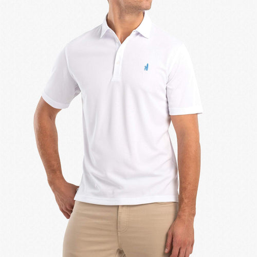 Johnnie O Fairway Prep Formance Pique Polo JMPO2070 White