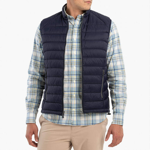 Johnnie O Straits Quilted 2 Way Zip Front Vest JMVT1170 Wake