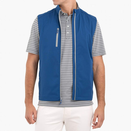Johnnie O Crest 2 Way Zip Front Wind Vest JMVT1180 Blazer