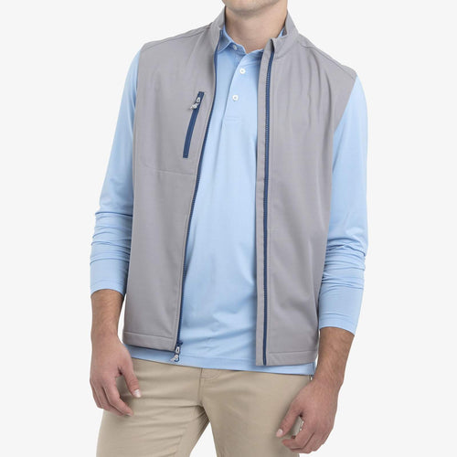 Johnnie O Crest 2 Way Zip Front Wind Vest JMVT1180 Steel