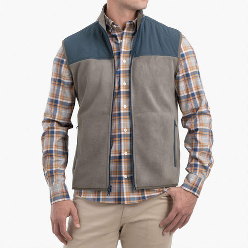 Johnnie O Morrison Zip Front Polar Fleece Vest JMVT1190 Stormfront