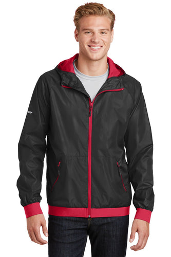 Sport-Tek Black/ True Red JST53 business jackets with logo